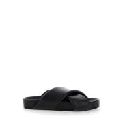 Jil Sander Svarta Cris Cros Sandaler Black, Herr