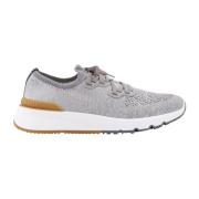 Brunello Cucinelli Beige Sneakers Snörning Gummisula Multicolor, Herr