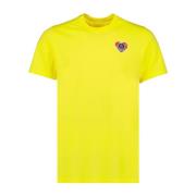 Moncler Hjärtlogo T-shirt Yellow, Herr