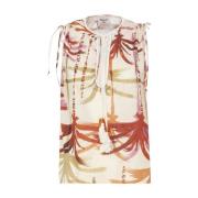 Mariuccia Milano Palm Lace Tunic Sweater Multicolor, Dam