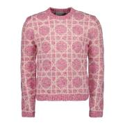 Dior Cannage Jacquard Cashmere Sweater Pink, Herr