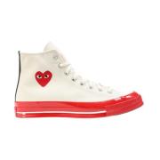 Comme des Garçons Röd sula hög topp Chuck Taylor Beige, Herr