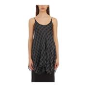 Marc Le Bihan Bomull och Siden Tank Top Gray, Dam