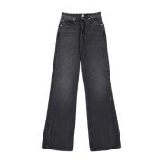 Ami Paris Flared jeans i svart denim Black, Dam
