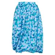 Marni Poplin ballong midi-kjol med drömmönster Blue, Dam