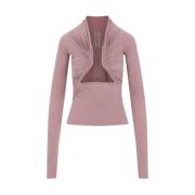 Rick Owens Dusty Pink Geometric Neckline T-shirt Pink, Dam