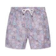 Fedeli Lila Blommig Badshorts Multicolor, Herr