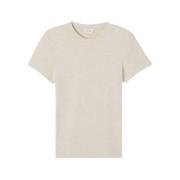 American Vintage Ljusgrå Melange Ypawood T-Shirt Gray, Dam