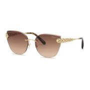 Chopard Rose Gold Sunglasses Brown Shaded Yellow, Dam