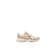 Diadora Beige Suede Sneakers med Pigskin Detaljer Multicolor, Dam