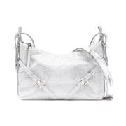 Givenchy Silver Mini Voyou Crossbody Väska Gray, Dam