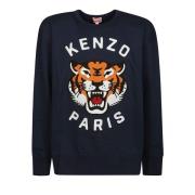 Kenzo Tiger Print Tröja Blue, Herr