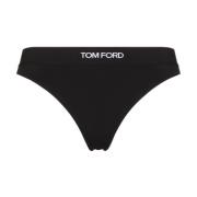 Tom Ford Svart Logomärke Midjeband Trosa Black, Dam