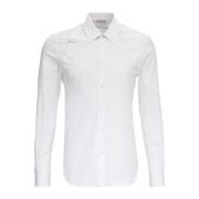 Alexander McQueen Klassisk Vit Bomullsskjorta med Framdetalj White, He...