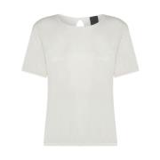 RRD Cupro Crew Neck T-Shirt Trendy Style White, Dam