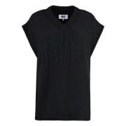 MM6 Maison Margiela Ribbad ullväst Black, Dam