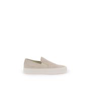 Common Projects Mocka Slip-On Sneakers med Nummer Print Beige, Dam