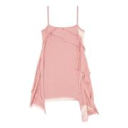 Diesel Kort klänning med förstörd peel-off effekt Pink, Dam