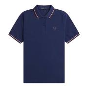 Fred Perry Twin Tipped Polo Shirt French Navy Blue, Dam