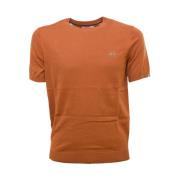Sun68 Solid Knit T-Shirt Brown, Herr
