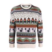 Henrik Vibskov Space Knit Rundhals Grön Lila Orange Multicolor, Herr