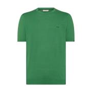 Sun68 Solid Knit T-Shirt Green, Herr