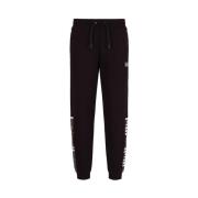 Emporio Armani EA7 Svarta Avslappnade Sweatpants Black, Herr