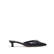 aeyde Svarta Lita Mules med Spetsigt Design Black, Dam