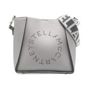 Stella McCartney Perforerad Logo Mini Crossbody Väska Gray, Dam