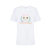 Chiara Ferragni Collection Vit Tennis Club Broderad T-shirt White, Dam