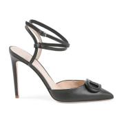 Dee Ocleppo Svart Läder Lace-Up Stiletto Pump Black, Dam