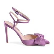 Dee Ocleppo Elegant Satin Ankelrem Stiletto Pump Purple, Dam