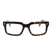 Off White Modernt Clip-On Glasögon Brown, Unisex