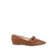 Dee Ocleppo Stiliga Läder Ballerina Flats Brown, Dam