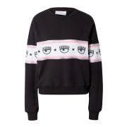 Chiara Ferragni Collection Glitter Logo Sweatshirt Black, Dam