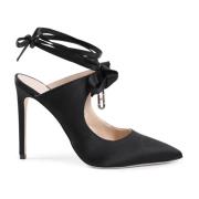 Dee Ocleppo Elegant Satin Mule Klackar Black, Dam