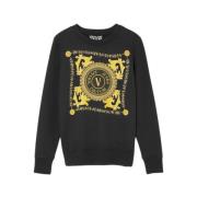 Versace Jeans Couture V-Emblem Chain Sweatshirt Black, Dam
