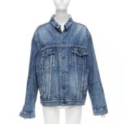 Balenciaga Vintage Pre-owned Denim ytterklder Blue, Dam