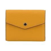 Pourchet Paris Kompakt Plånbok med Flera Fack Yellow, Dam