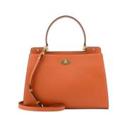Pourchet Paris Orange handväska med två fack Orange, Dam