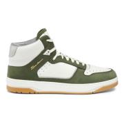 Santoni Lyxig Sneak-Air High Top Sneaker Green, Herr