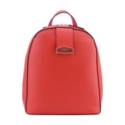 Pourchet Paris Röd ryggsäck med idealiskt stängning Red, Dam