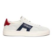 Santoni Mocka Läder Dubbel Spänne Sneaker Multicolor, Herr