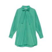 Maliparmi Oversize Taffeta Skjorta med Slips Green, Dam