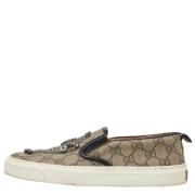 Gucci Vintage Pre-owned Belagd canvas sneakers Beige, Dam