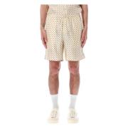 Ami Paris Silkes Shorts med Polka Dots Beige, Herr