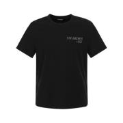 Fay T-shirt med rund hals och logotyp Black, Herr