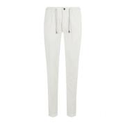 Eleventy Stretch Bomull Jogger Byxor White, Herr