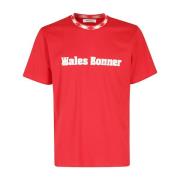 Wales Bonner Klassisk Bomullstee Red, Herr