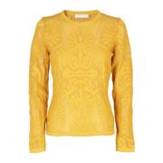 Ulla Johnson Stilfull Mira Pullover Sweater Yellow, Dam